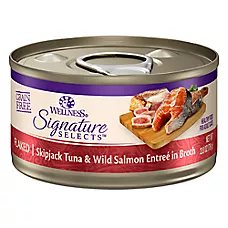 Wellness® Signature Selects Adult Cat Wet Food - Grain Free, Flaked, 2.8 Oz