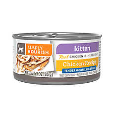 Simply Nourish? Original Kitten Cat Wet Food - 3 Oz, Natural, Morsels in Broth, With-Grain