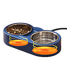 PawsPik Cat Heated Stainless Steel Outdoor Food & Water Bowl