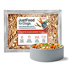 JustFoodForDogs Adult Frozen Dog Food - Beef & Russet Potato, Grain Free