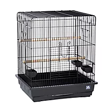Prevue Pet Products Square Roof Parrot Bird Cage in Black for Parrots