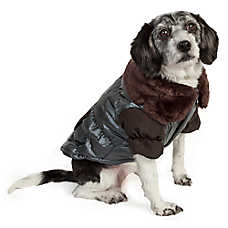 Pet Life Ultra-Fur Collared Dog Coat